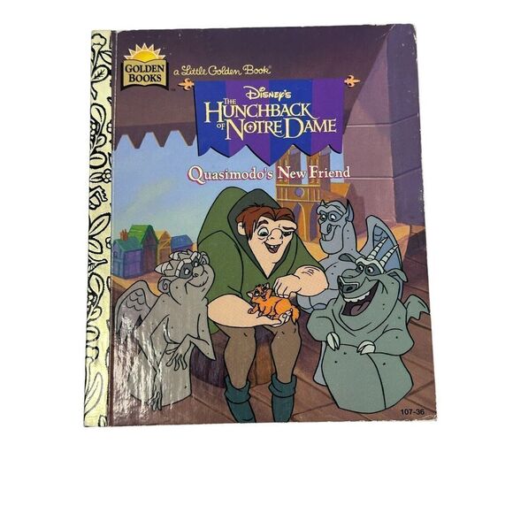 1996 Little Golden Book Disney The Hunchback Notre Dame Quasimodo's New Friend - Picture 1 of 6